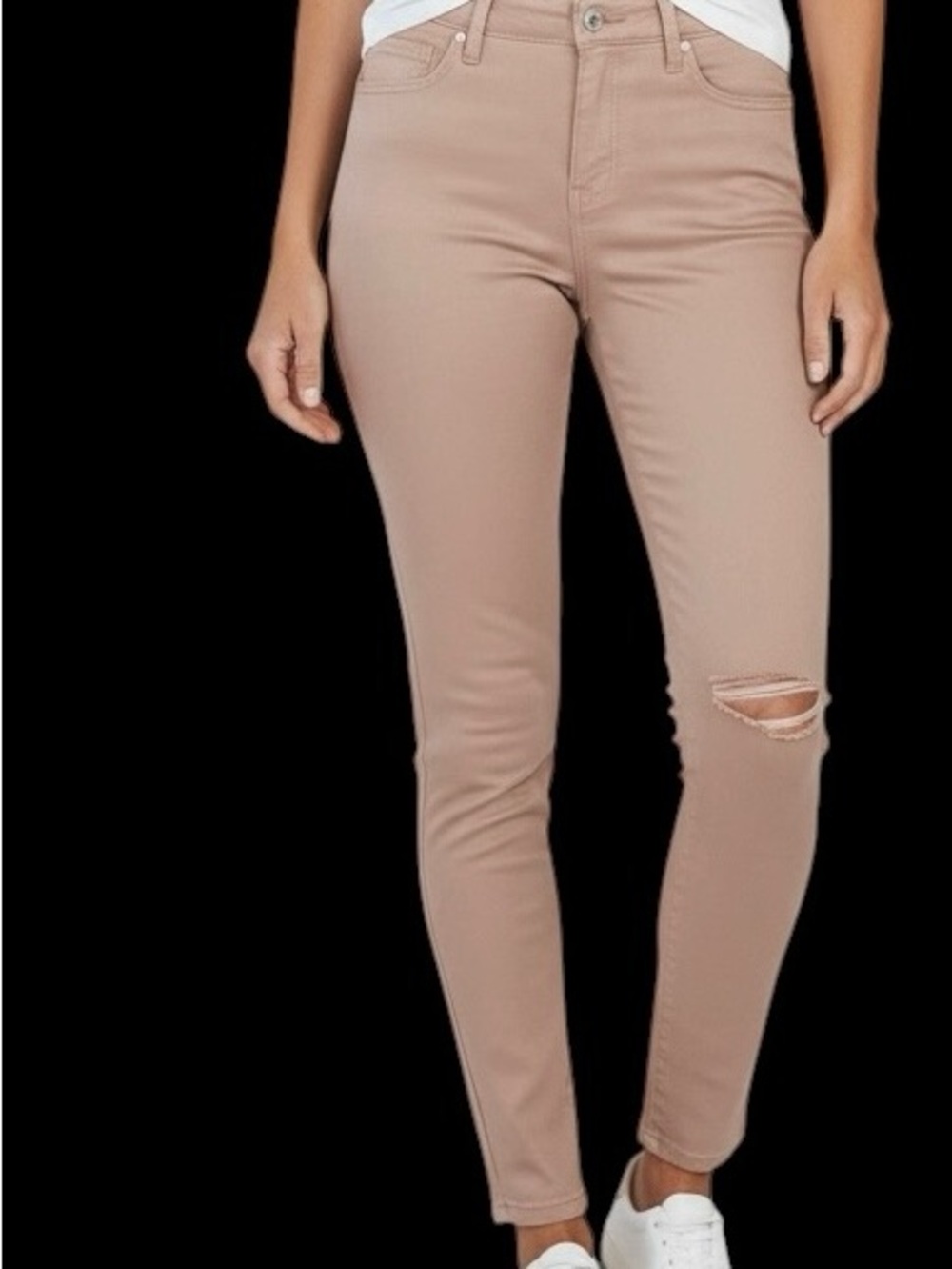 New High-Rise Ankle Jeans in Dusty Rose | Distressed Jeans NWOT size 3